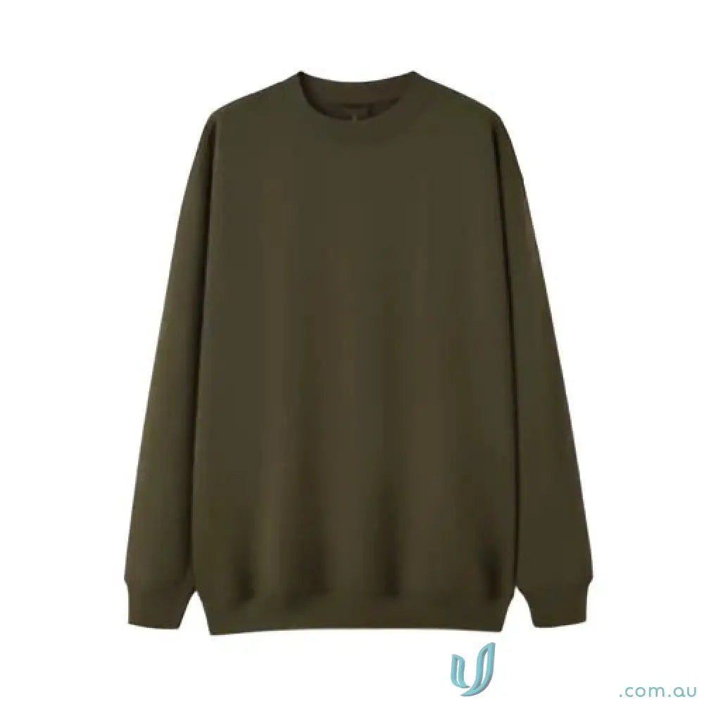 Plain olive green crewneck sweatshirt from Crew Neck Sloppy Joe workwear collection