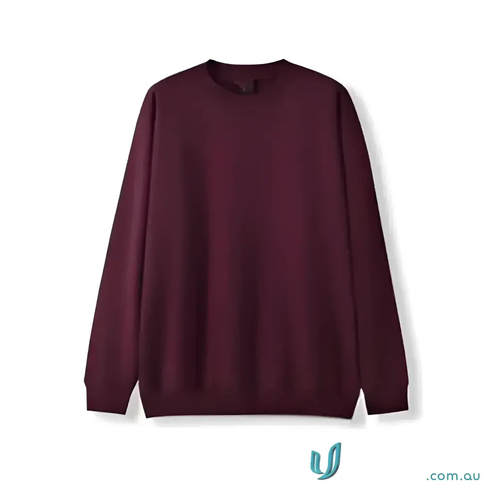 Plain maroon sloppy joe sweatshirt perfect for workwear or uniforms in large sizes