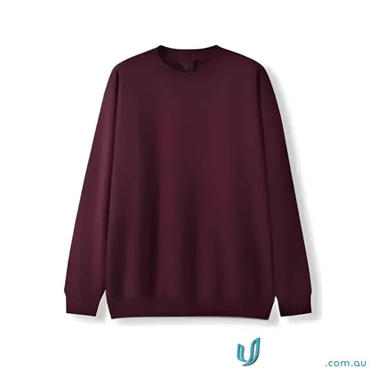 Plain maroon sloppy joe sweatshirt perfect for workwear or uniforms in large sizes