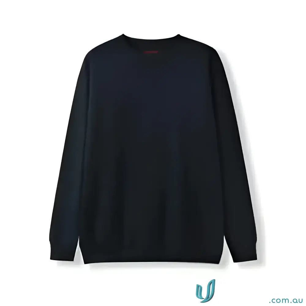 Plain black sloppy joe crewneck sweatshirt perfect for workwear and uniforms