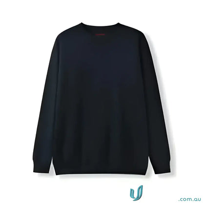 Plain black sloppy joe crewneck sweatshirt perfect for workwear and uniforms