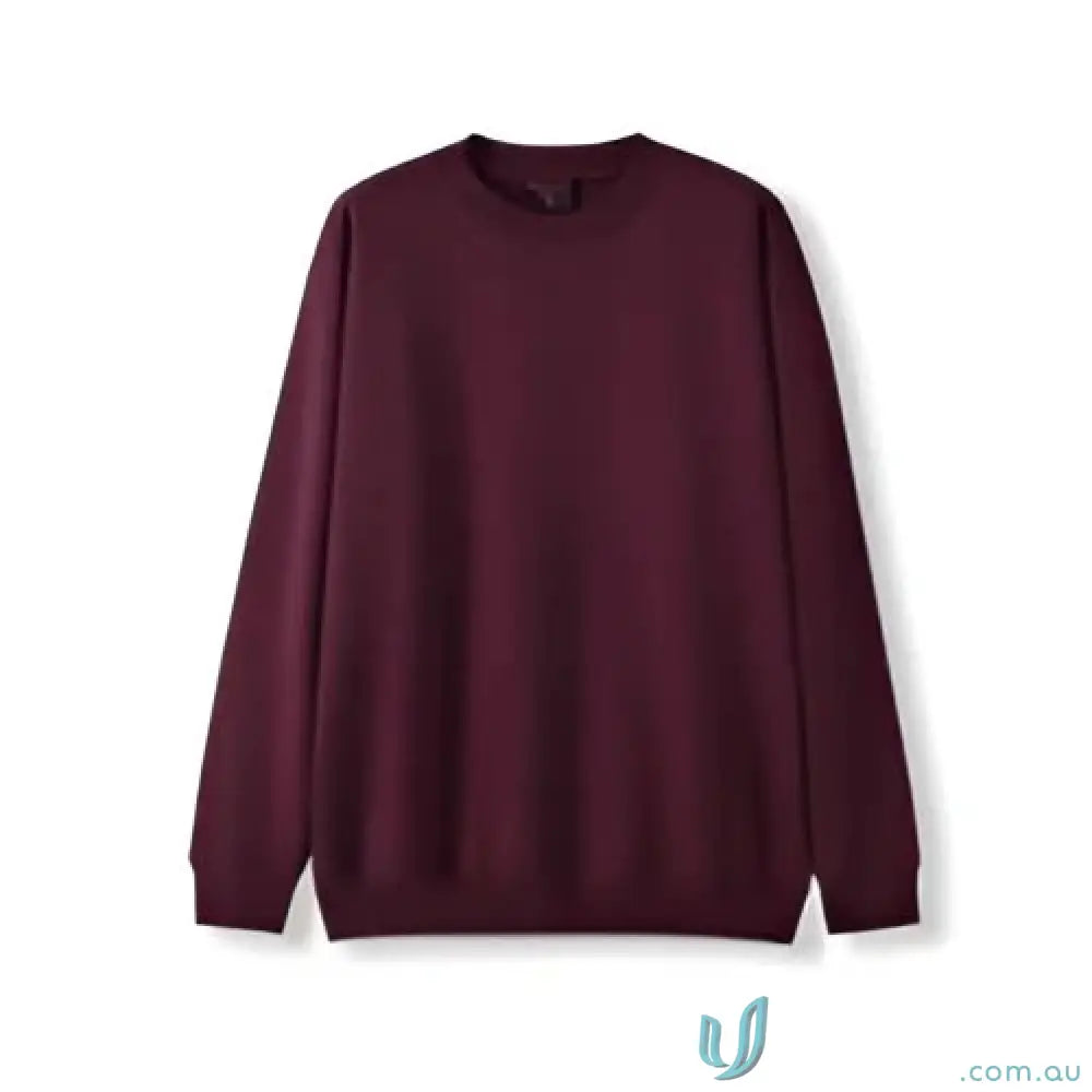 Maroon long-sleeved Sloppy Joe sweatshirt perfect for uniforms and workwear