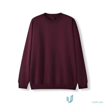 Maroon long-sleeved Sloppy Joe sweatshirt perfect for uniforms and workwear