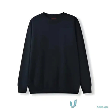 Plain black long-sleeve crewneck sweatshirt from Crew Neck Sloppy Joe workwear collection