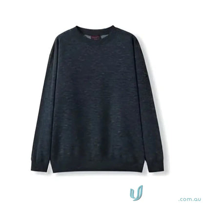 Dark blue long-sleeved Sloppy Joe sweatshirt with subtle speckled pattern for workwear