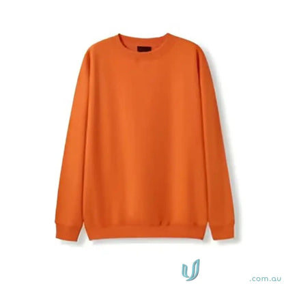 Plain orange long-sleeved sweatshirt for sloppy joe uniforms or workwear casual style