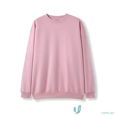 Solid pink crewneck sweatshirt from Crew Neck Sloppy Joe, perfect workwear or uniforms