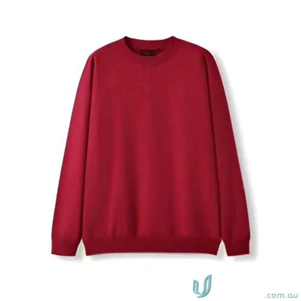 Solid red crewneck sweatshirt from Crew Neck Sloppy Joe, perfect for workwear or uniforms