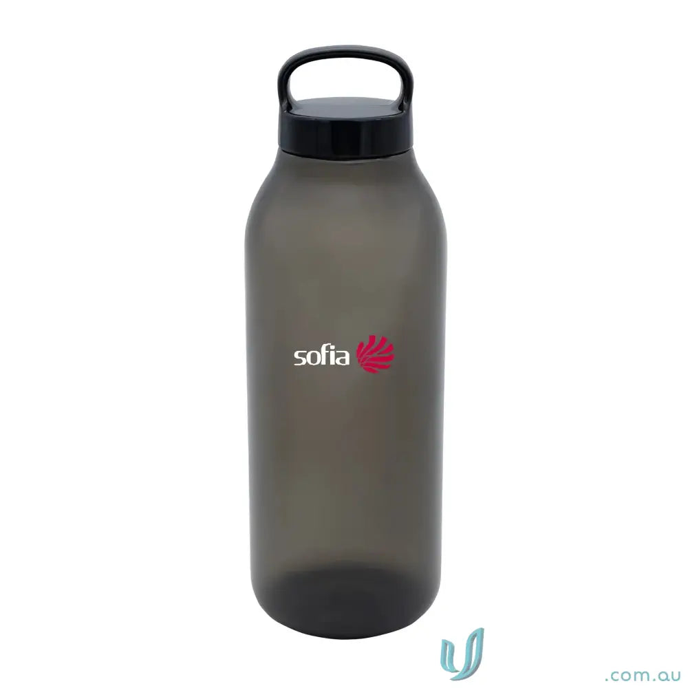 Smoky gray Cripps 950ml RPET bottle with handle, eco-friendly water option