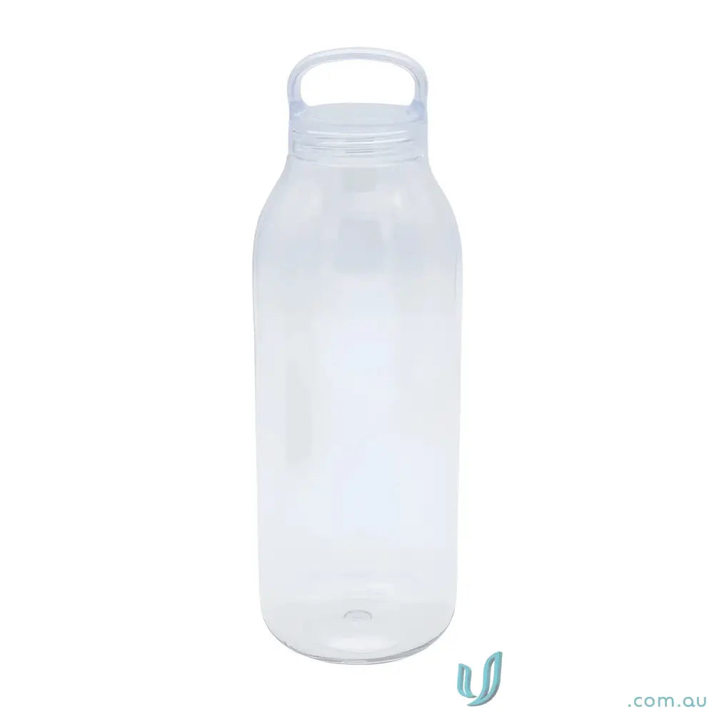 Clear plastic Cripps 950ml RPET bottle with handle for eco-friendly sports drinking