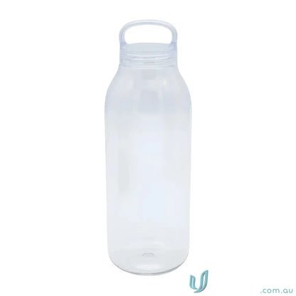 Clear plastic Cripps 950ml RPET bottle with handle for eco-friendly sports drinking