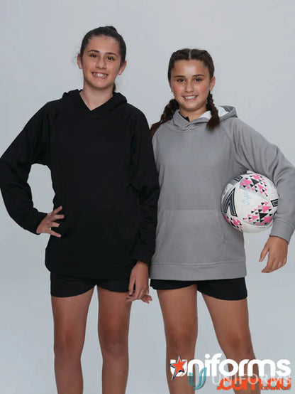 Two girls wearing comfy Crusader Kids Hoodies, perfect for uniforms or casual workwear