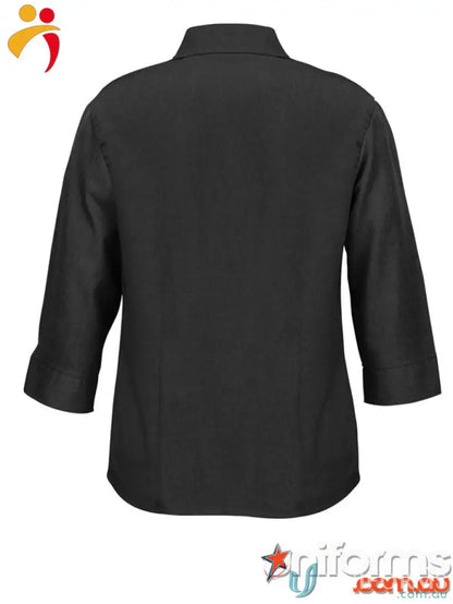 Black three-quarter sleeve shirt from CSI Ladies 3qtr Shirt LB3600 Biz Collection in biz comfortcool™ fabric