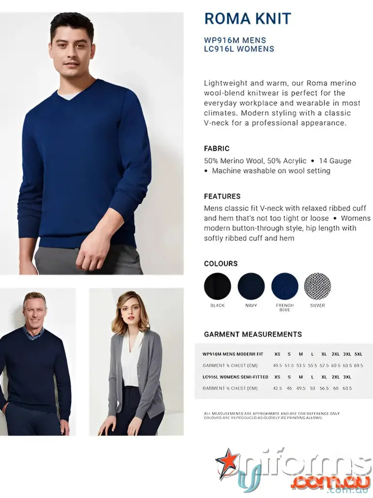 Roma ladies knit cardigan ad showcasing cozy merino wool from the collection Roma Ladies