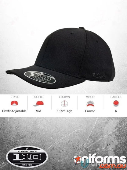 Black Curve Peak Cap perfect for workwear or uniforms with a curved visor