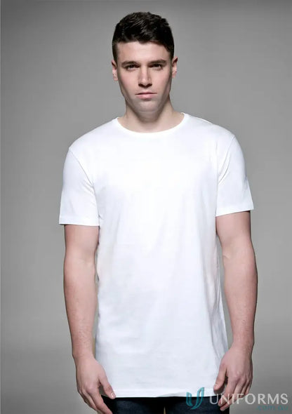 White crew neck t-shirt from Cody Tall Tee collection, perfect for tall guys