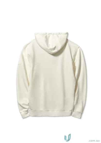 Cream-colored Hudson Hood oversized cotton hoodie, garment dyed for a smooth look