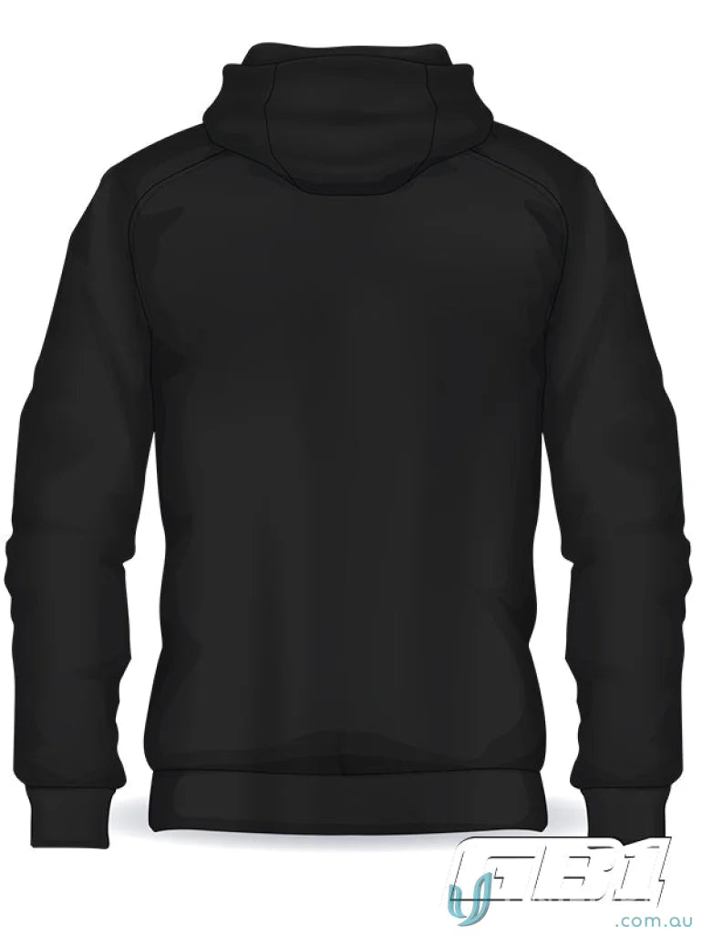 Black hooded sweatshirt with gb1 custom chest panel for stylish uniforms