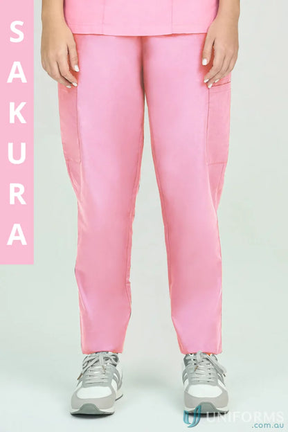 Pink Daniel Scrub Pant with elastic waistband and relaxed fit with internal drawcord