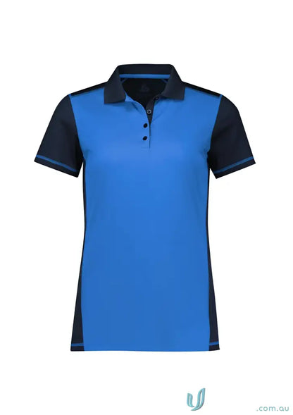 Dart Polo Blue and Navy Short Sleeve Polo from Biz Collection for a casual look