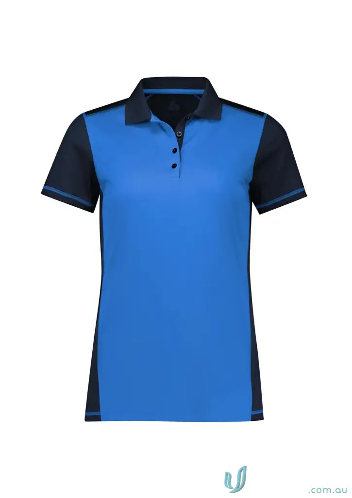 Dart Polo Blue and Navy Short Sleeve Polo from Biz Collection for a casual look