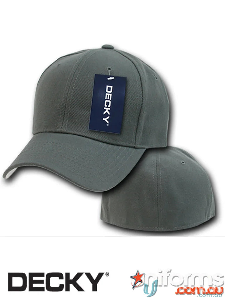 Gray Baseball Cap with Tag from Decky 402, perfect for uniforms and workwear