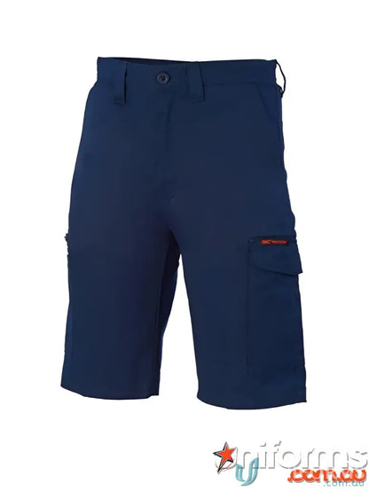 Navy blue Digga Cool-Breeze Cotton Cargo Shorts in lightweight cotton twill style