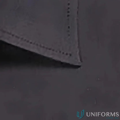 Dark gray easy iron fabric with stitched edges for Smith End On End 3Q Shirt workwear