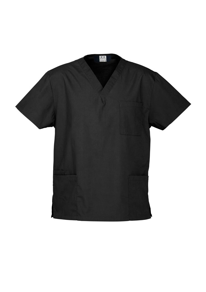 Direct Radiology EMB unisex scrub top in black v-neck easy fit