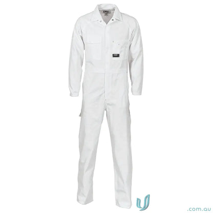 White long-sleeved cotton drill coverall from DNC Cotton Drill Coverall collection