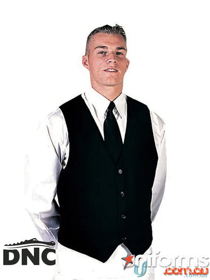 Black formal vest from DNC Hospitality Vest collection for a sleek hospitality look