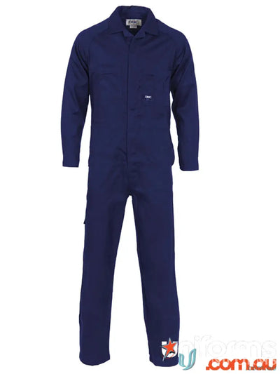 Navy blue cotton drill work jumpsuit from DNC Light Weight Cool-Breeze Cotton Coverall, perfect for uniforms and workwear