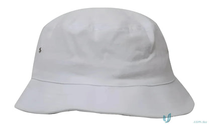 White Double Pique Mesh Bucket Hat for sun protection and casual style