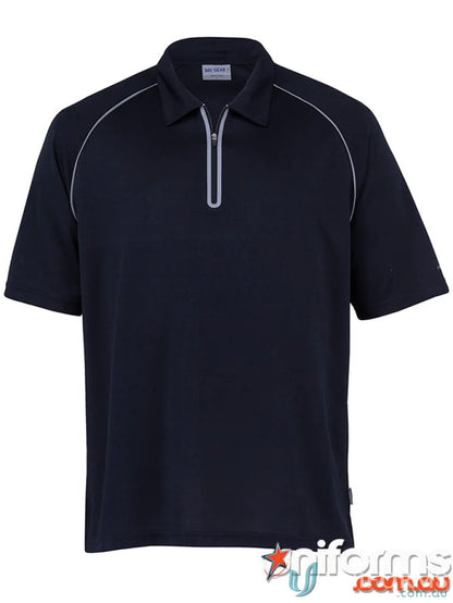 Dri Gear Dimension Polo navy polo shirt with zipper for uniforms and workwear