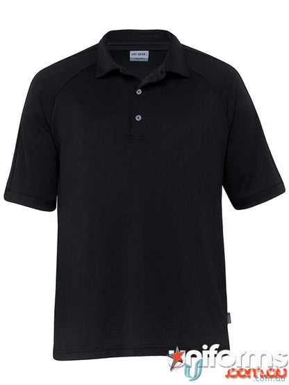 Black short-sleeved Dri Gear Vapour Polo shirt for sporty style and comfort