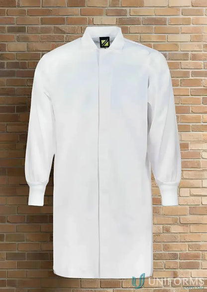 White lab coat for food industry dustcoat with internal pocket and professional look