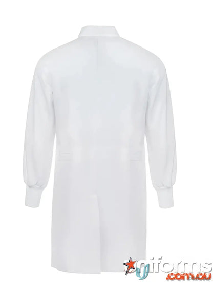 White lab coat for food industry dustcoat with internal pocket, professional look