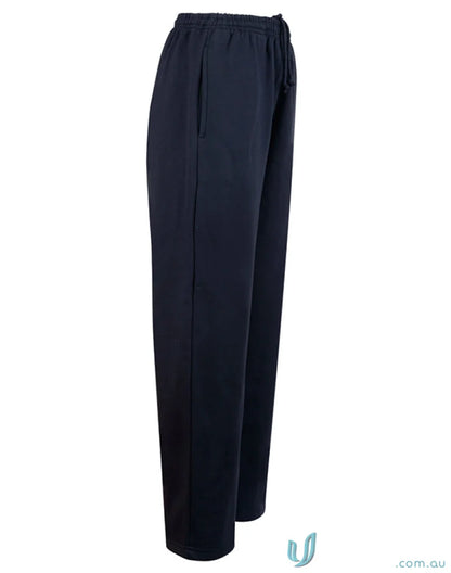 Navy blue Eagle Fleece Track Pants with drawstrings and reinforced knee pads