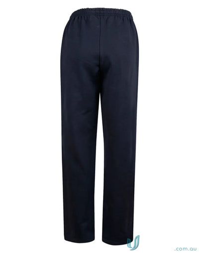 Navy blue Eagle Fleece Track Pants with elastic waist and reinforced knee pads