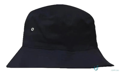 Black bucket hat from East Malvern ELC with wide centimeter range and quick imprint days