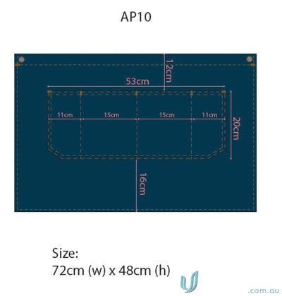 East Village Half Denim Apron with large pocket eyelets and dimension details