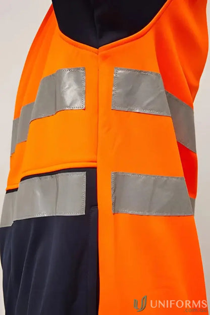 EILBECK Half Zip Taped Pullover with orange and navy visibility safety jacket for uniforms