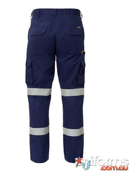 Navy blue EILBECK Reflective Drill Trouser with cargo pockets for workwear and uniforms