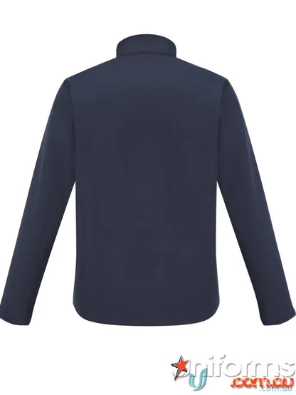 Navy blue long-sleeved EILBECK Softshell Jacket for workwear or uniforms