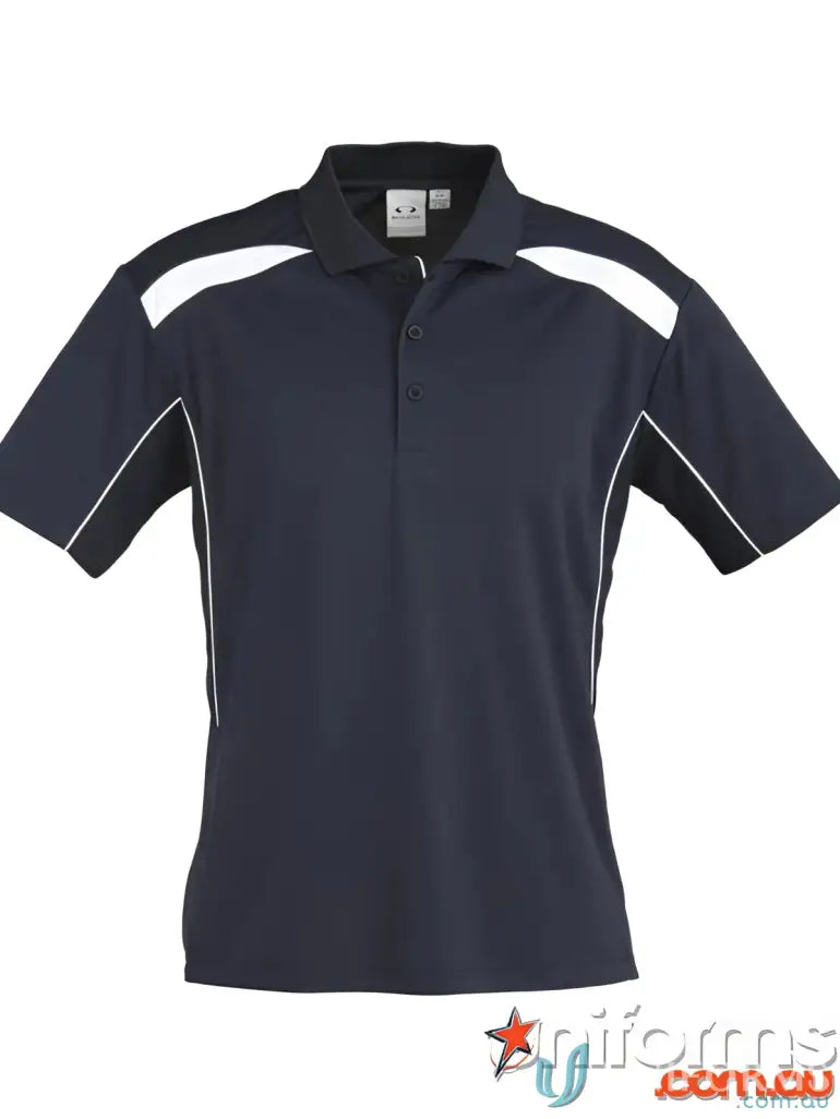EILBECK SS Polo navy blue workwear polo shirt with white accents for uniforms