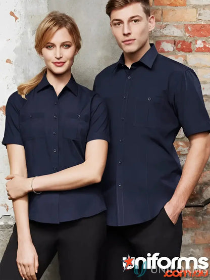 Matching navy blue EILBECK SS Shirts perfect for work uniforms or workwear ensembles