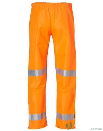 Orange reflective safety pants with waterproof design and reflective tapes from Eldarin HiVis Pants
