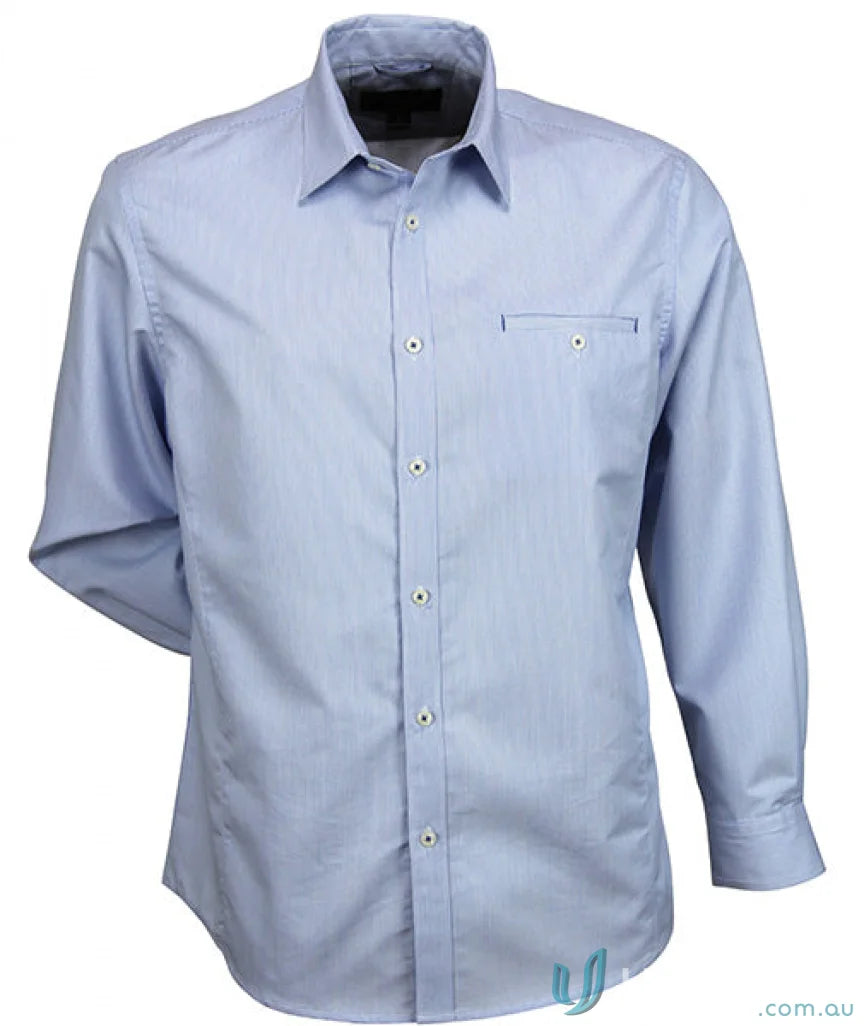 Light blue mens long sleeve Empire LS Shirt for work uniforms and stylish look