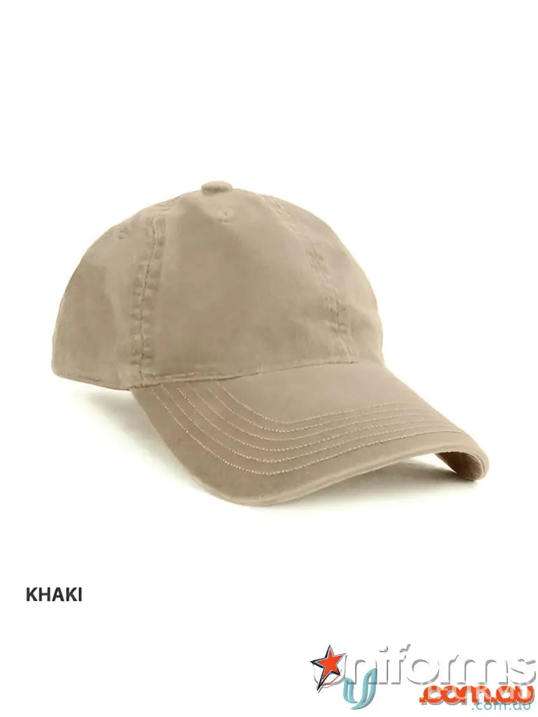 Enzyme Washed Cap made from washed cotton in a classic cap style perfect for sports uniforms