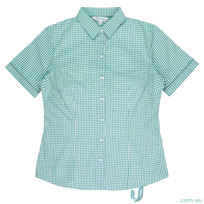 Green and white checkered Epsom Lady Shirt perfect for tonal uniforms and workwear